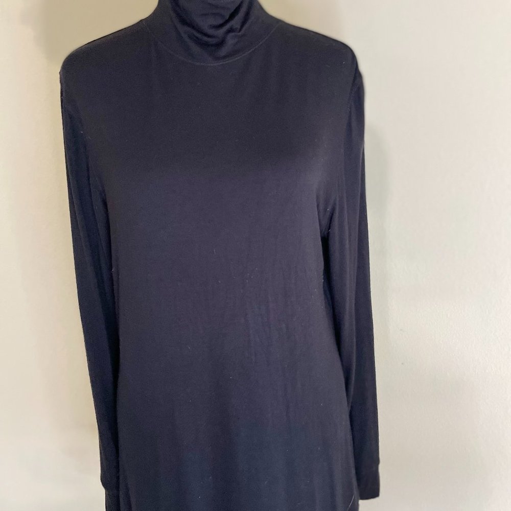 Warm Essentials by Cuddl Duds Black Turtleneck - Large